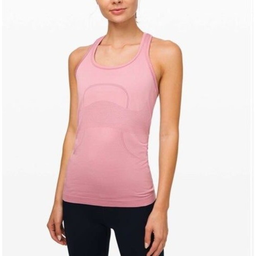 Lululemon womens racerback  pink taupe swiftly tank top  size 8 Great condition